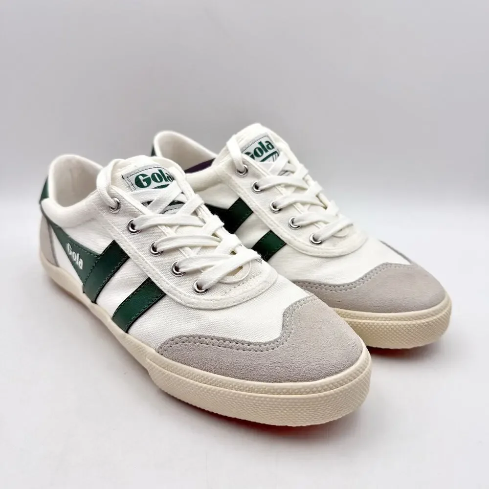 Gola Womens Badminton Sneakers EU 38 US 7 White Green Canvas Suede EUC
